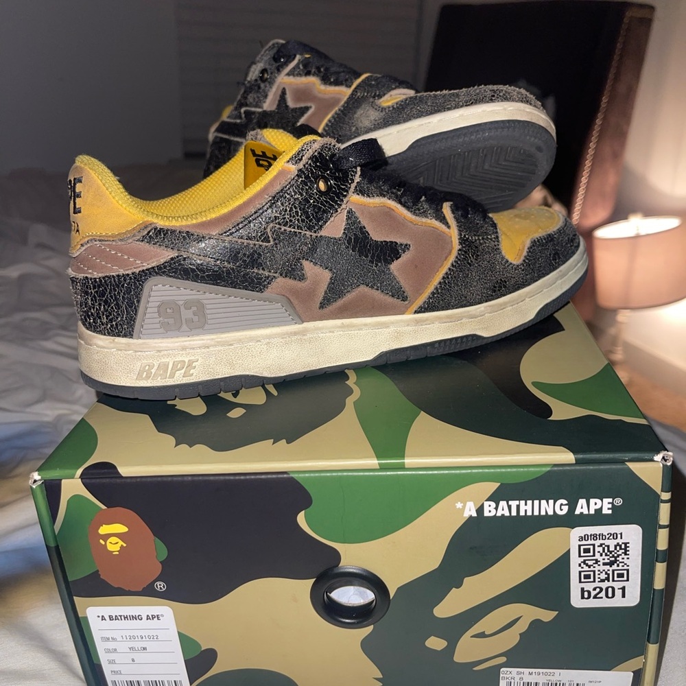 Bape Sneakers in Black and Yellow